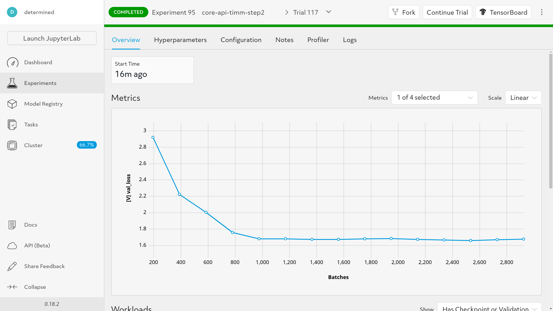 Refreshed experiment page