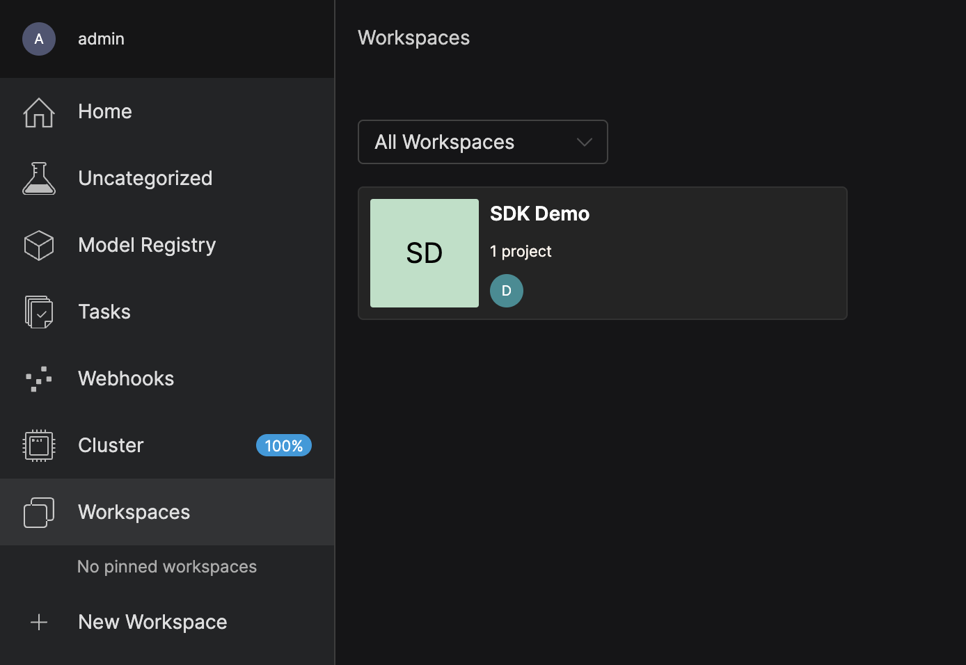 SDK Demo workspace