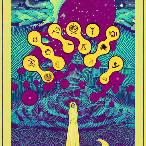 Tarot illustration of a Determined logo.