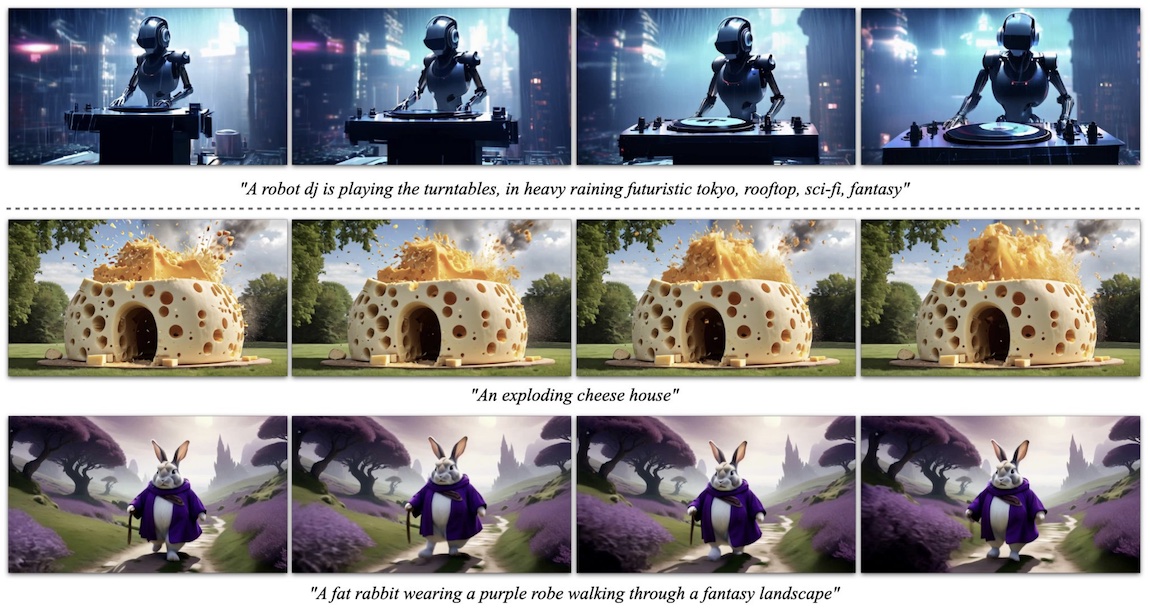 Example text-to-video frames
